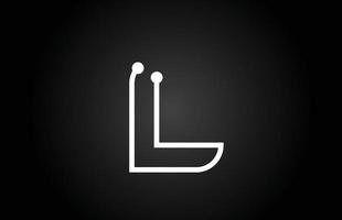 l Alphabet-Buchstaben-Logo-Icon-Design mit Punkt und Linie. kreative vorlage für unternehmen vektor