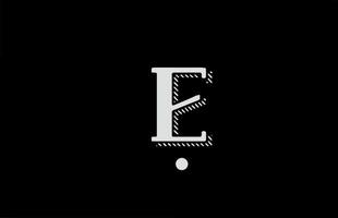 e Schwarz-Weiß-Alphabet-Buchstaben-Symbol-Logo. Design für Unternehmen oder Unternehmen vektor