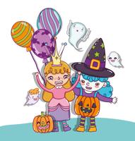 Halloween und Kinder Cartoons vektor