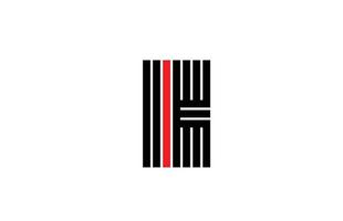 röd linje h alfabetet bokstaven logotyp ikon. kreativ designmall för företag och företag i vitt och svart vektor