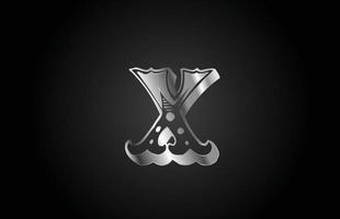 x Vintage-Metall-Alphabet-Buchstaben-Symbol-Logo. kreatives Design für Unternehmen oder Unternehmen vektor