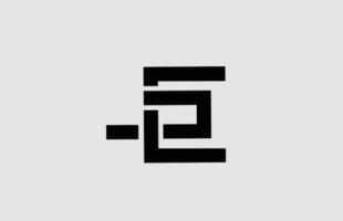 alfabetet e bokstaven logotyp ikon med linjedesign. vit och svart mall för företag och företag vektor
