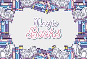 Fantasy och magiska böcker vektor