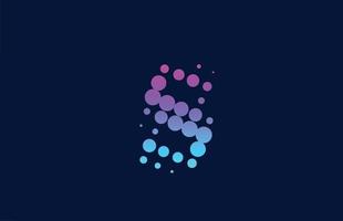s Punkt-Alphabet-Buchstaben-Logo-Icon-Design. kreative vorlage für unternehmen und unternehmen in rosa blauen farben vektor