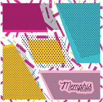 Memphis färgglada bakgrundsdesign vektor