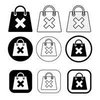 Einkaufstasche-Symbol Verkauf Paket Zeichen vektor