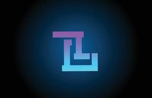 l blaues Alphabet-Buchstaben-Logo-Symbol mit Liniendesign. kreative vorlage für geschäft und unternehmen vektor
