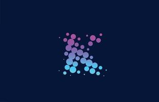 k-Punkt-Alphabet-Buchstaben-Logo-Icon-Design. kreative vorlage für unternehmen und unternehmen in rosa blauen farben vektor