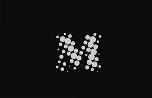 prickade m alfabetet bokstaven ikon logotyp design. kreativ mall för företag och företag med prick vektor