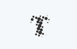 t gepunktetes Alphabet-Buchstaben-Symbol-Logo-Design. kreative Vorlage für Unternehmen mit Punkt vektor