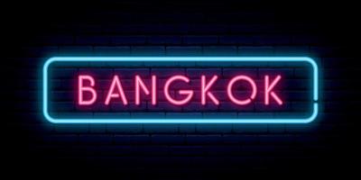 bangkok neonskylt. vektor