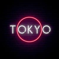 tokio, japanisches neonbanner. vektor