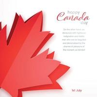 Happy Canada Day Vektordesign. vektor