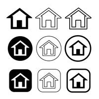 einfaches Haus und Haus Symbol Symbol Zeichen vektor