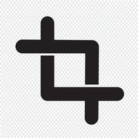 Beskär ikon underteckna Illustration vektor
