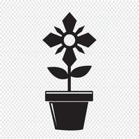 blomkruka ikon vektor