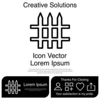 Zaun-Icon-Vektor eps 10 vektor