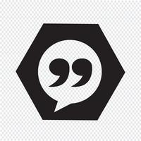 Blockquote teckensymbol Illustration vektor