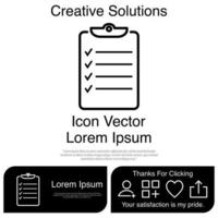 Zwischenablage-Icon-Vektor eps 10 vektor