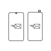 Smartphone-Symbol. Handy-Symbol flaches Design. vektor