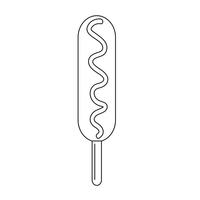 Wurst-Hot-Dog-Symbol vektor