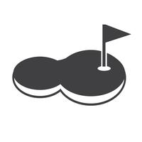 golfbanans ikon vektor