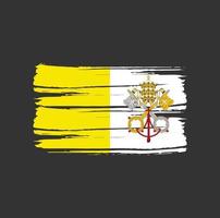 vatikanische flagge pinselstriche vektor