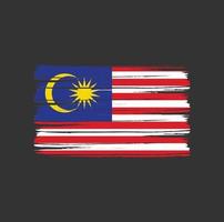 Bürste der malaysischen Flagge vektor