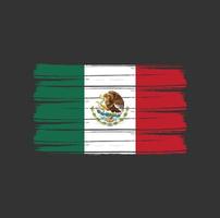 Mexiko Flaggenpinsel vektor