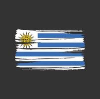 uruguay flagga penseldrag vektor