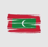 Pinselstriche der Malediven-Flagge vektor