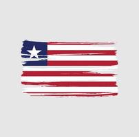 liberia flagga penseldrag vektor
