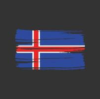 islands flagga penseldrag vektor