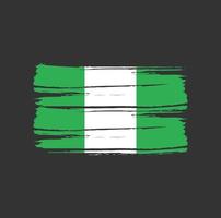 nigerias flagga penseldrag vektor