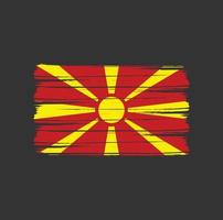 Flaggenbürste Nordmazedoniens vektor