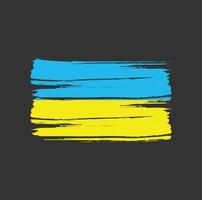 ukrainska flaggan penseldrag vektor