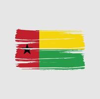 Pinselstriche der Flagge von Guinea-Bissau vektor