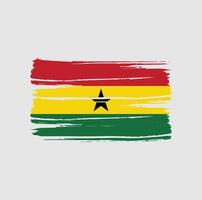 ghana flagga penseldrag vektor