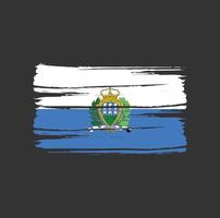 san marino flagga penseldrag vektor