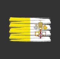 Vatikan-Flagge-Pinsel vektor