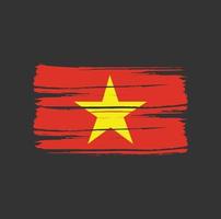 vietnams flagga penseldrag vektor