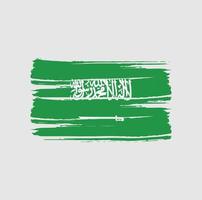 Pinselstriche der saudi-arabischen Flagge vektor
