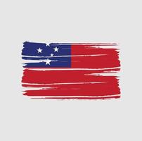 Pinselstriche der Samoa-Flagge vektor
