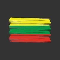 Litauens flaggborste vektor