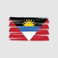 Antigua und Barbuda Flaggenbürste vektor