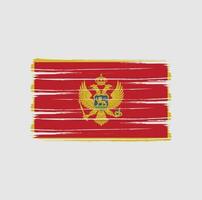 montenegro flagge bürste vektor