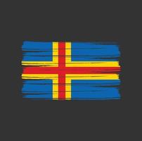 ålandsöarnas flaggborste vektor