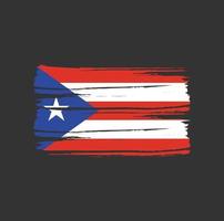 puerto rico flagga penseldrag vektor