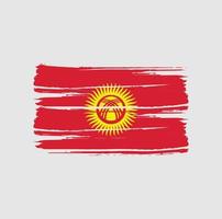 kirgizistans flagga penseldrag vektor