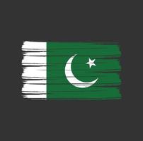 pakistan flagge bürste vektor